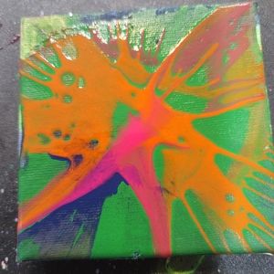 4 x 4 spin art